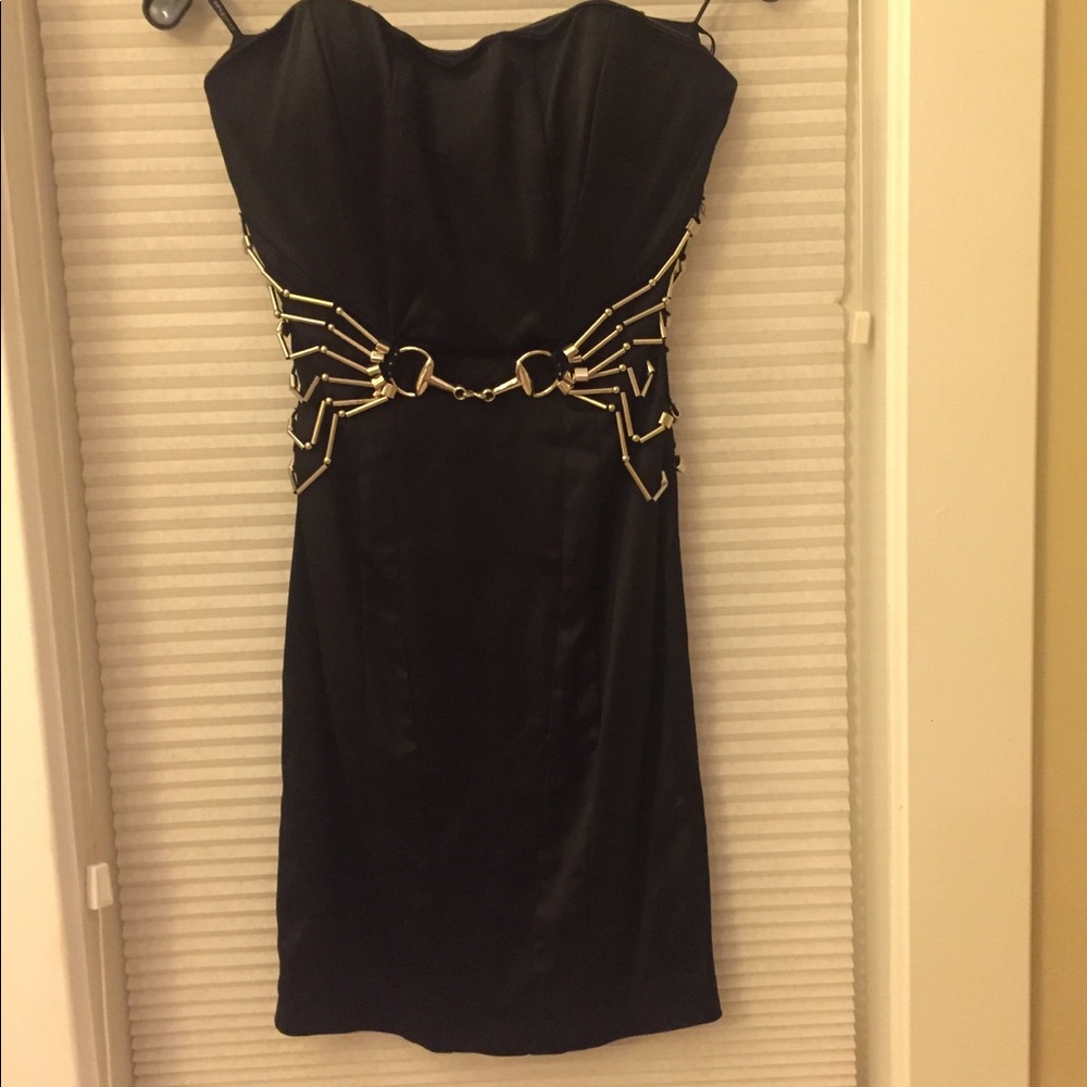 BEBE Sexy Robot Strapless Dress